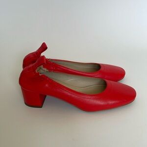 Everlane kitten heel red shoes